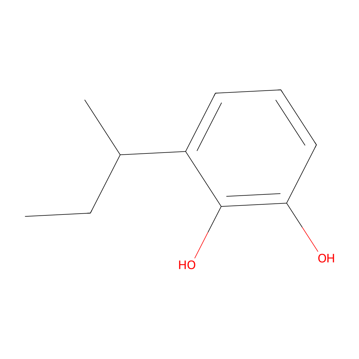 3-(Butan-2-YL)benzene-1,2-diol molecular structure, CAS 53604-96-9