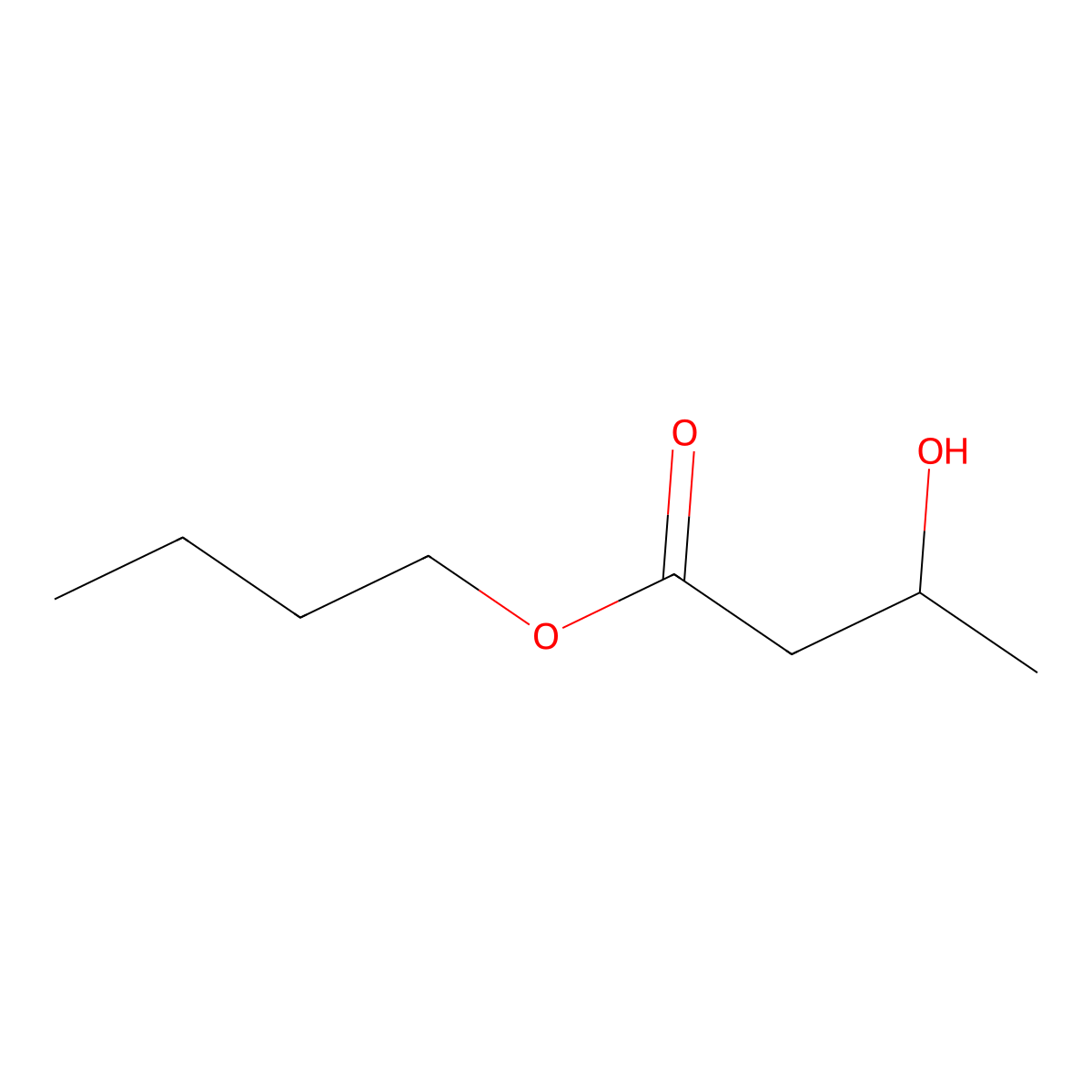Butanoic acid, 3-hydroxy-, butyl ester molecular structure, CAS 53605-94-0