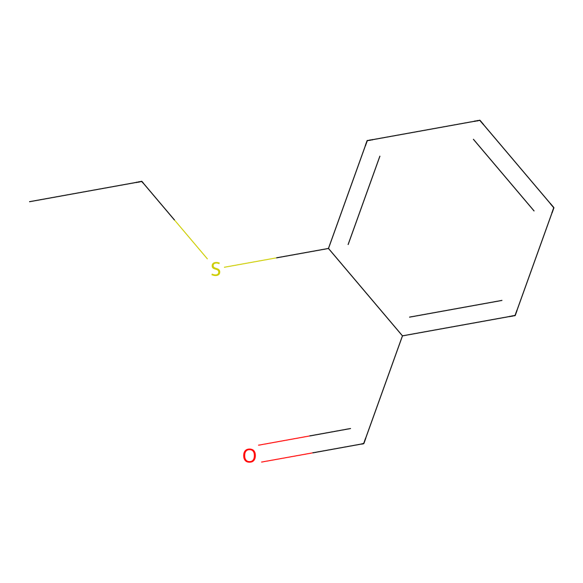 2-(Ethylsulfanyl)benzaldehyde molecular structure, CAS 53606-33-0