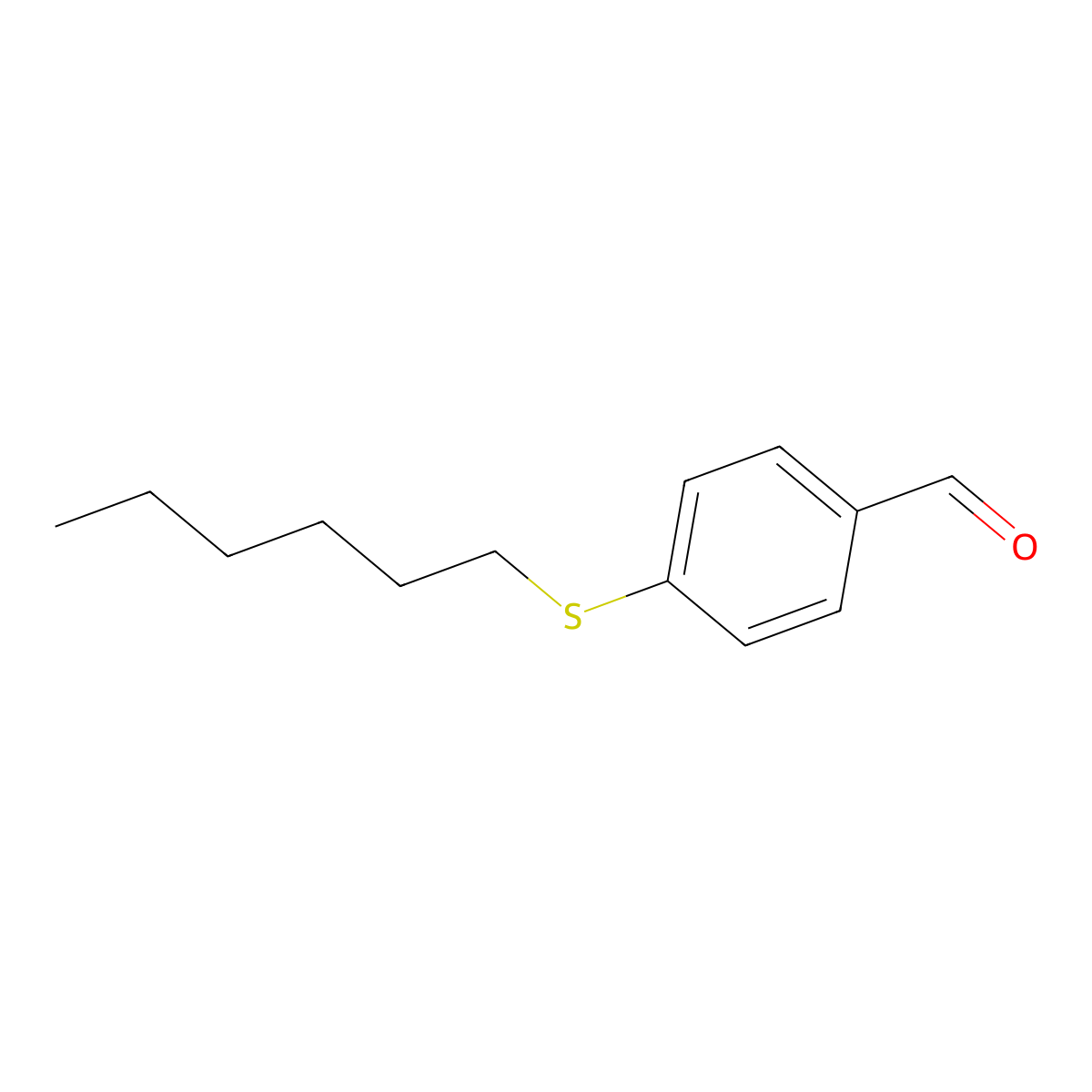 4-(n-Hexylthio)benzaldehyde molecular structure, CAS 53606-36-3