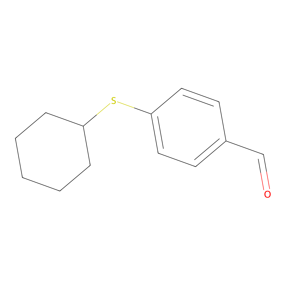 4-(Cyclohexylthio)benzaldehyde molecular structure, CAS 53606-38-5