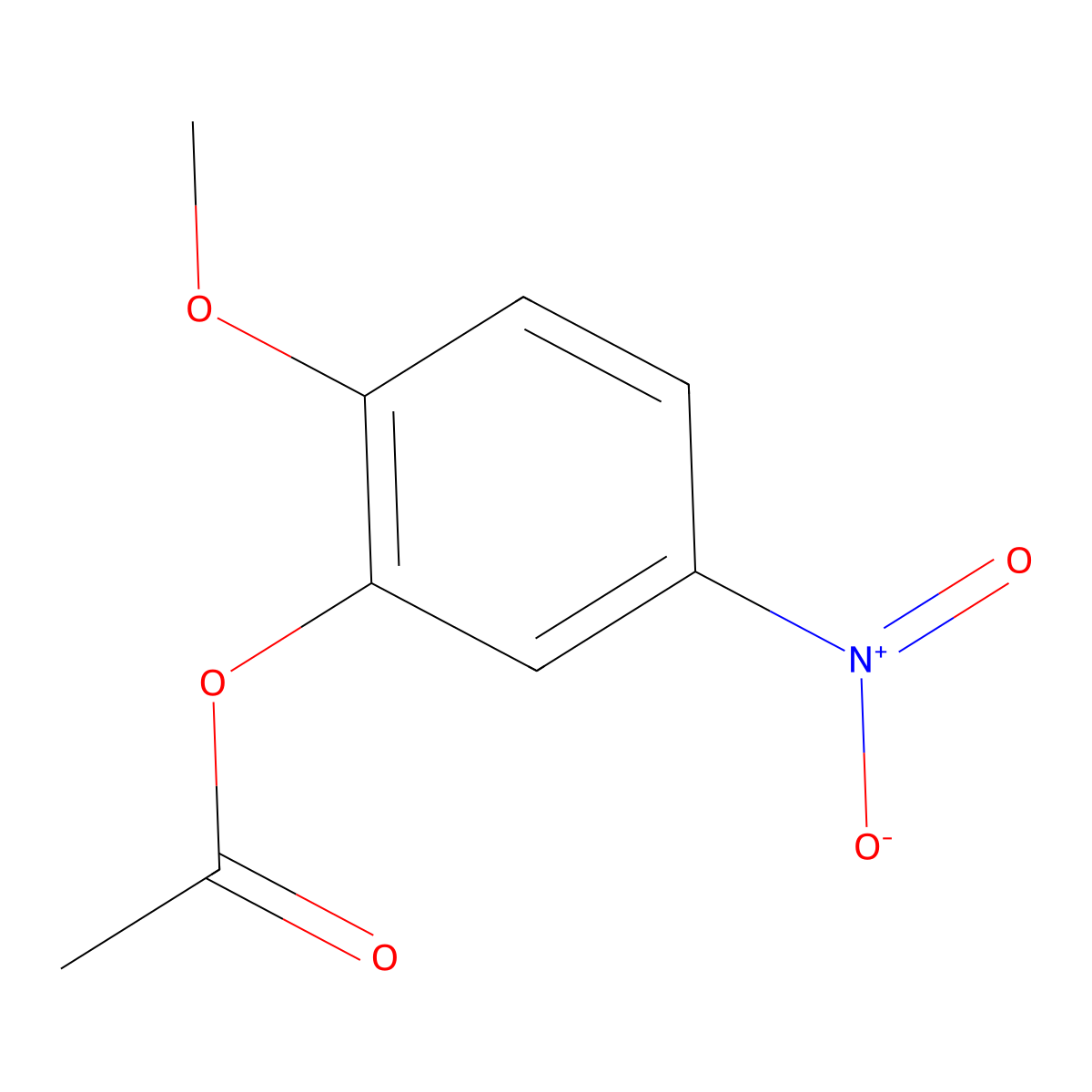 2-Methoxy-5-nitrophenyl acetate molecular structure, CAS 53606-41-0