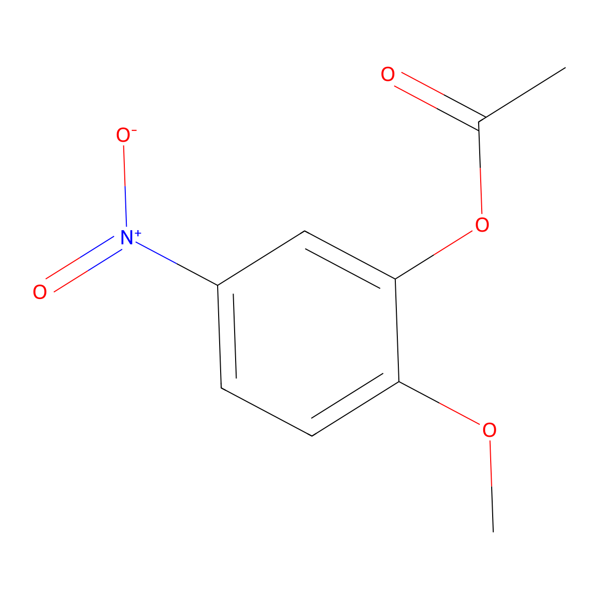 2-Methoxy-5-nitrophenyl acetate molecular structure, CAS 53606-41-0