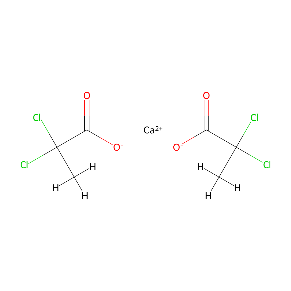 Dalapon-calcium molecular structure, CAS 53606-78-3