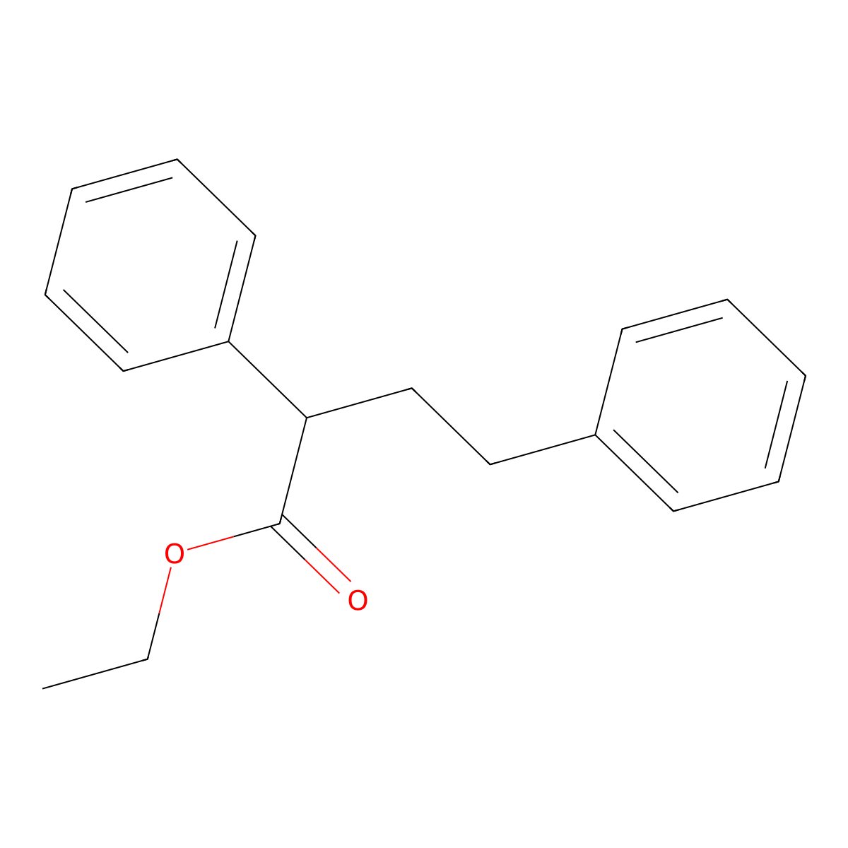 Ethyl 2,4-diphenylbutanoate molecular structure, CAS 53608-81-4