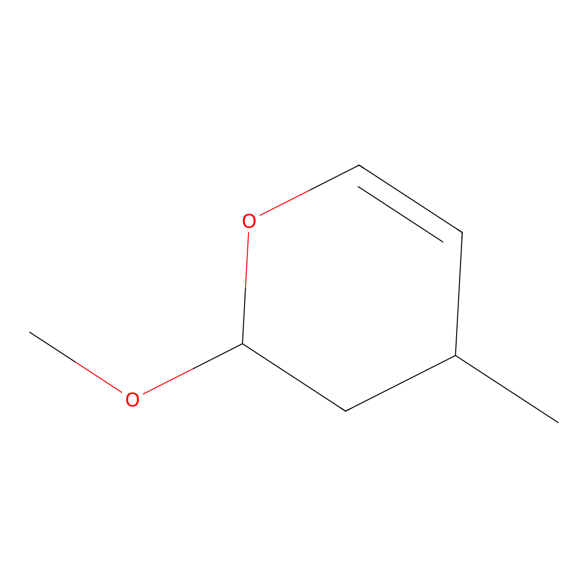 3,4-Dihydro-2-methoxy-4-methyl-2H-pyran molecular structure, CAS 53608-95-0