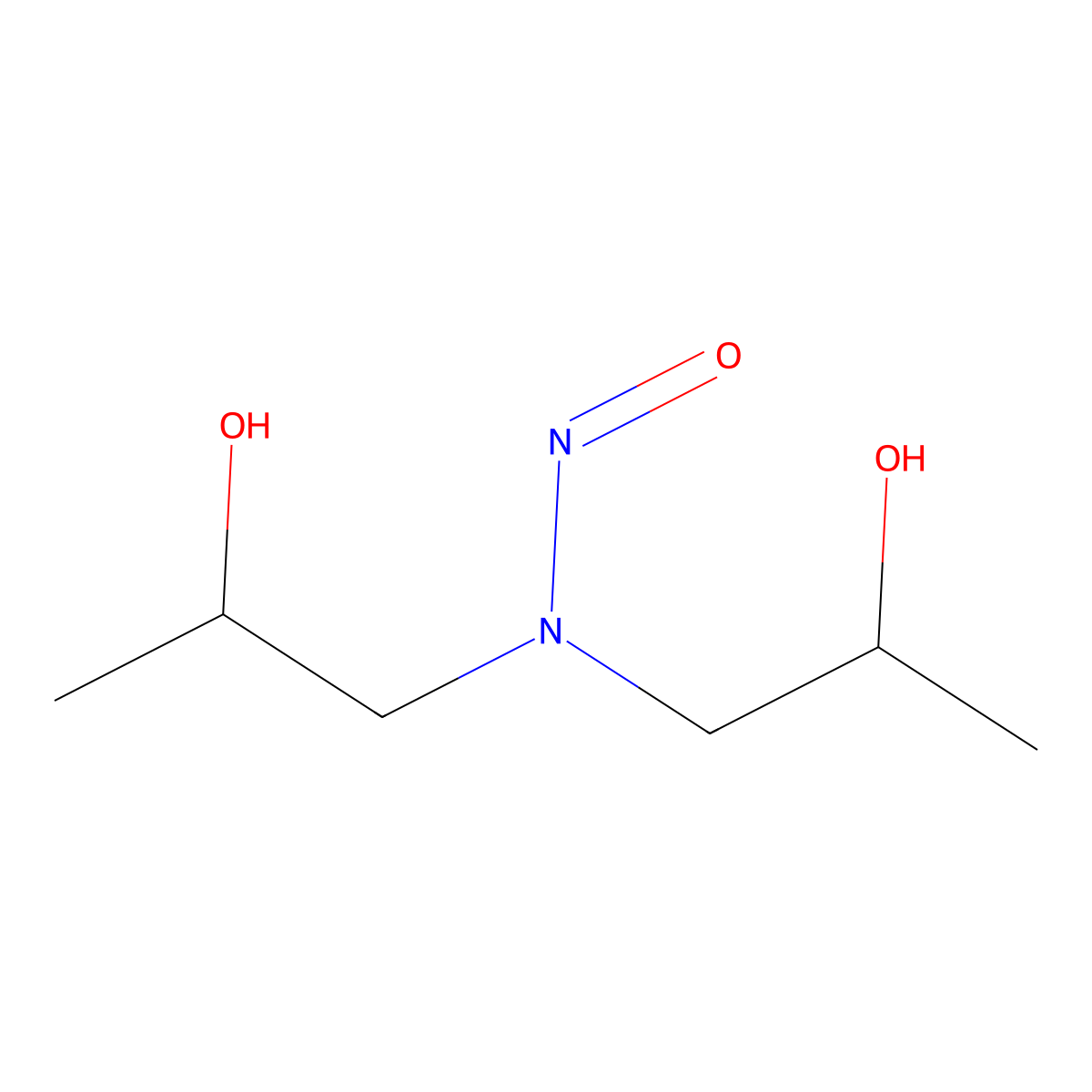 N-Bis(2-hydroxypropyl)nitrosamine molecular structure, CAS 53609-64-6