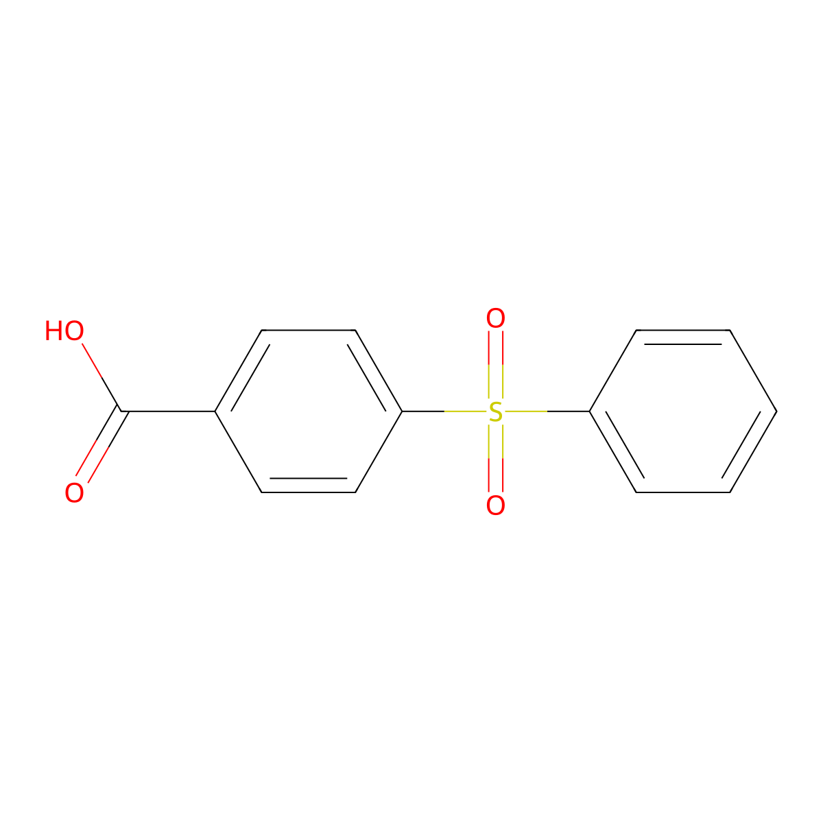 Benzoic acid, 4-(phenylsulfonyl)- molecular structure, CAS 5361-54-6