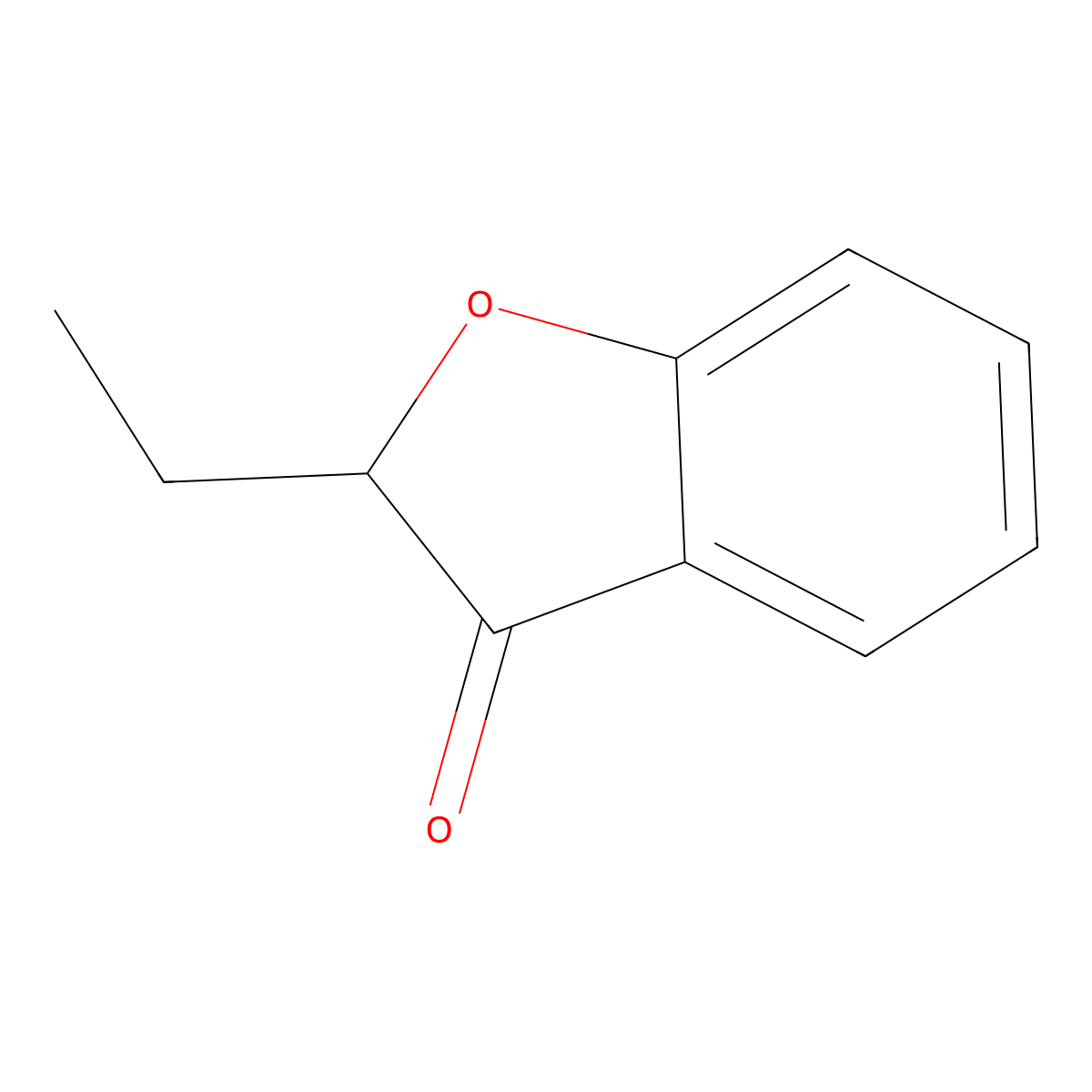 2-Ethyl-2,3-dihydro-1-benzofuran-3-one molecular structure, CAS 53614-65-6