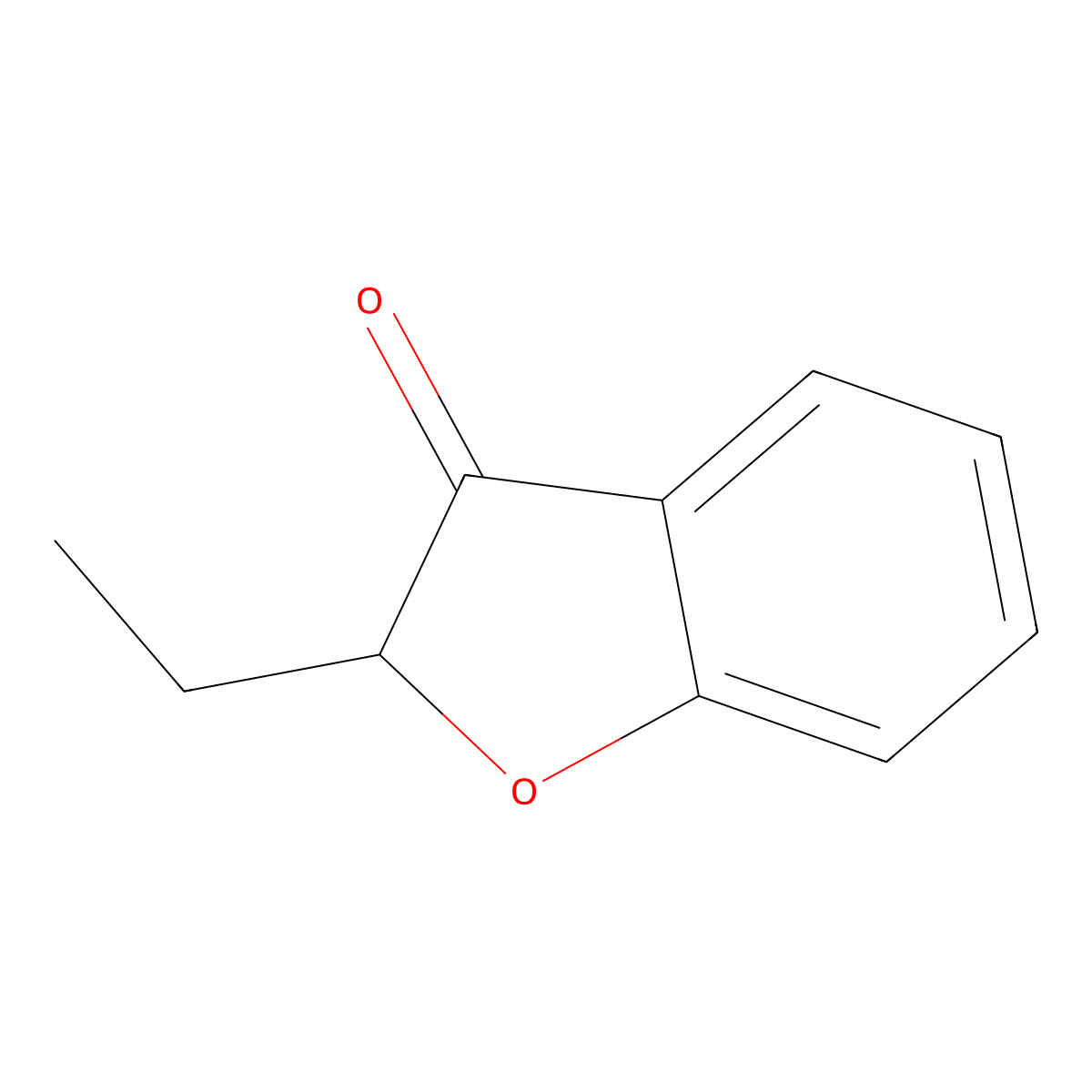 2-Ethyl-2,3-dihydro-1-benzofuran-3-one molecular structure, CAS 53614-65-6