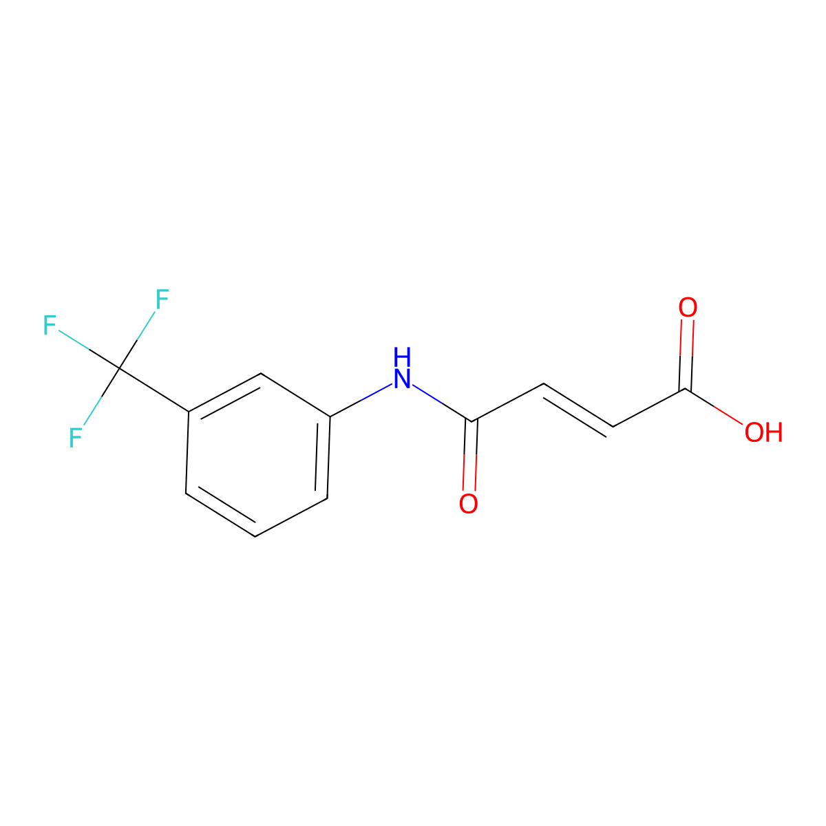 3-{[3-(Trifluoromethyl)phenyl]carbamoyl}prop-2-enoic acid molecular structure, CAS 53616-18-5