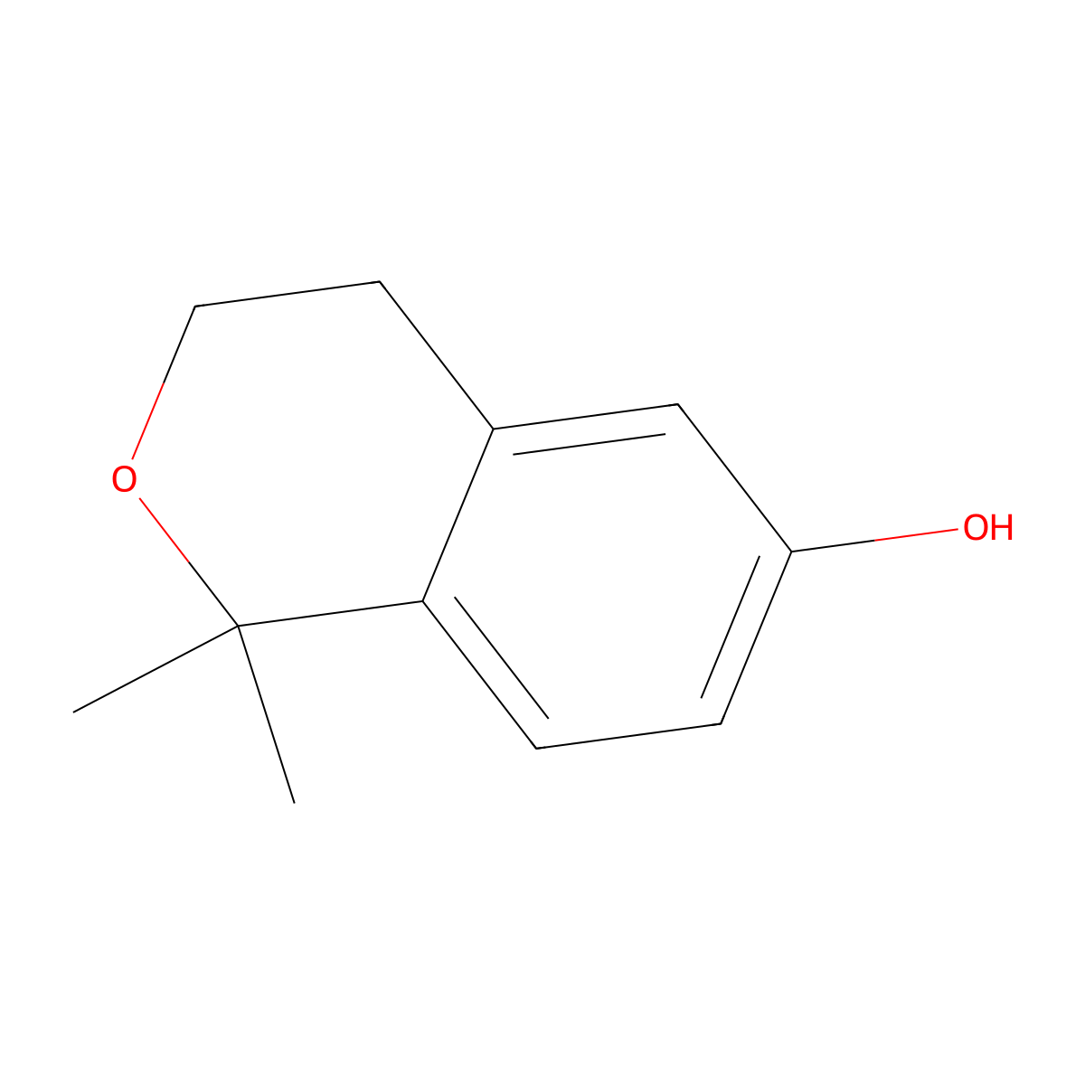 1,1-dimethyl-3,4-dihydro-1H-2-benzopyran-6-ol molecular structure, CAS 53616-31-2