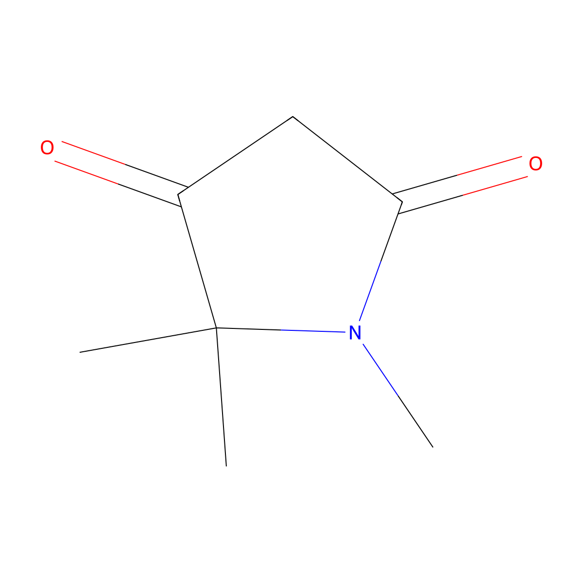 1,5,5-Trimethylpyrrolidine-2,4-dione molecular structure, CAS 53617-96-2