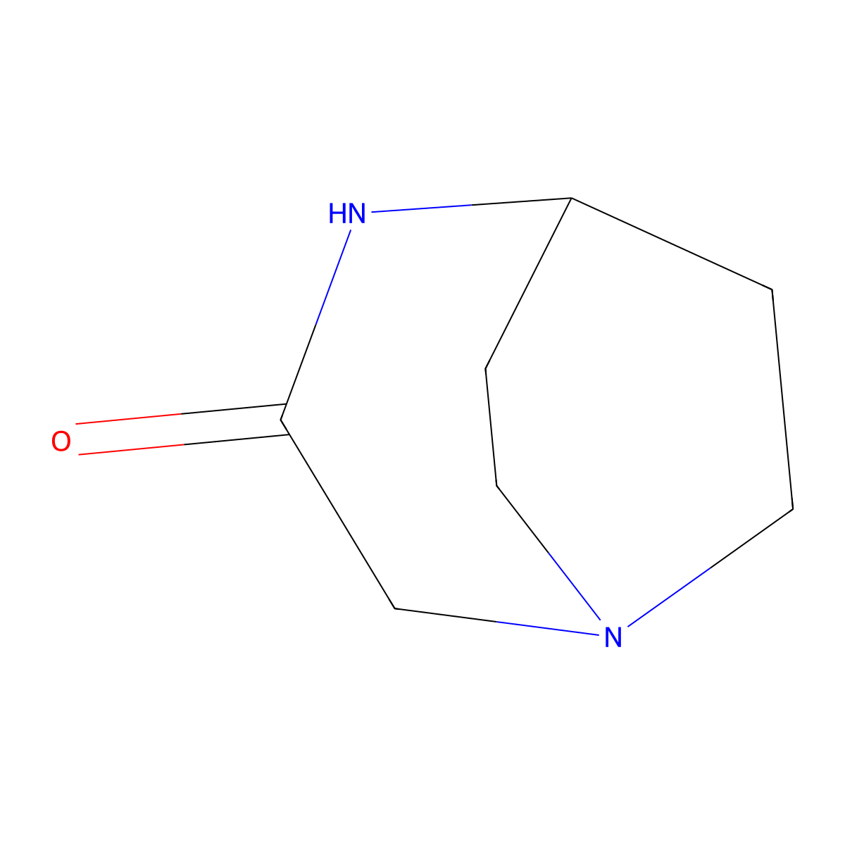 1,4-Diazabicyclo(3.2.2)nonan-3-one molecular structure, CAS 53619-11-7