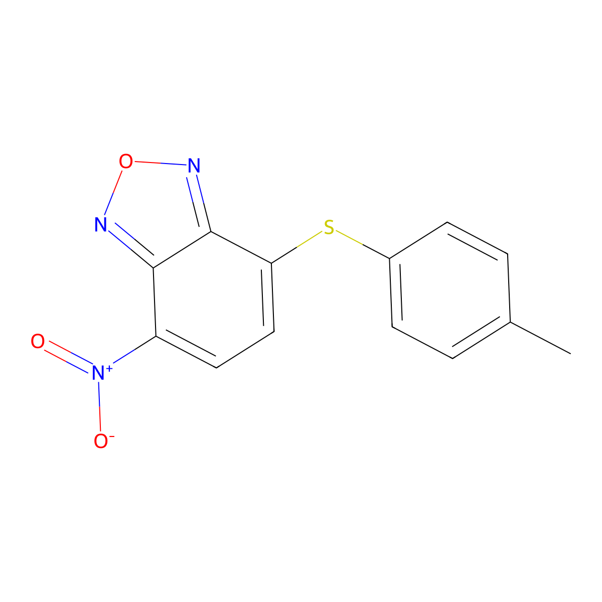 4-[(4-Methylphenyl)thio]-7-nitro-2,1,3-benzoxadiazole molecular structure, CAS 53619-61-7