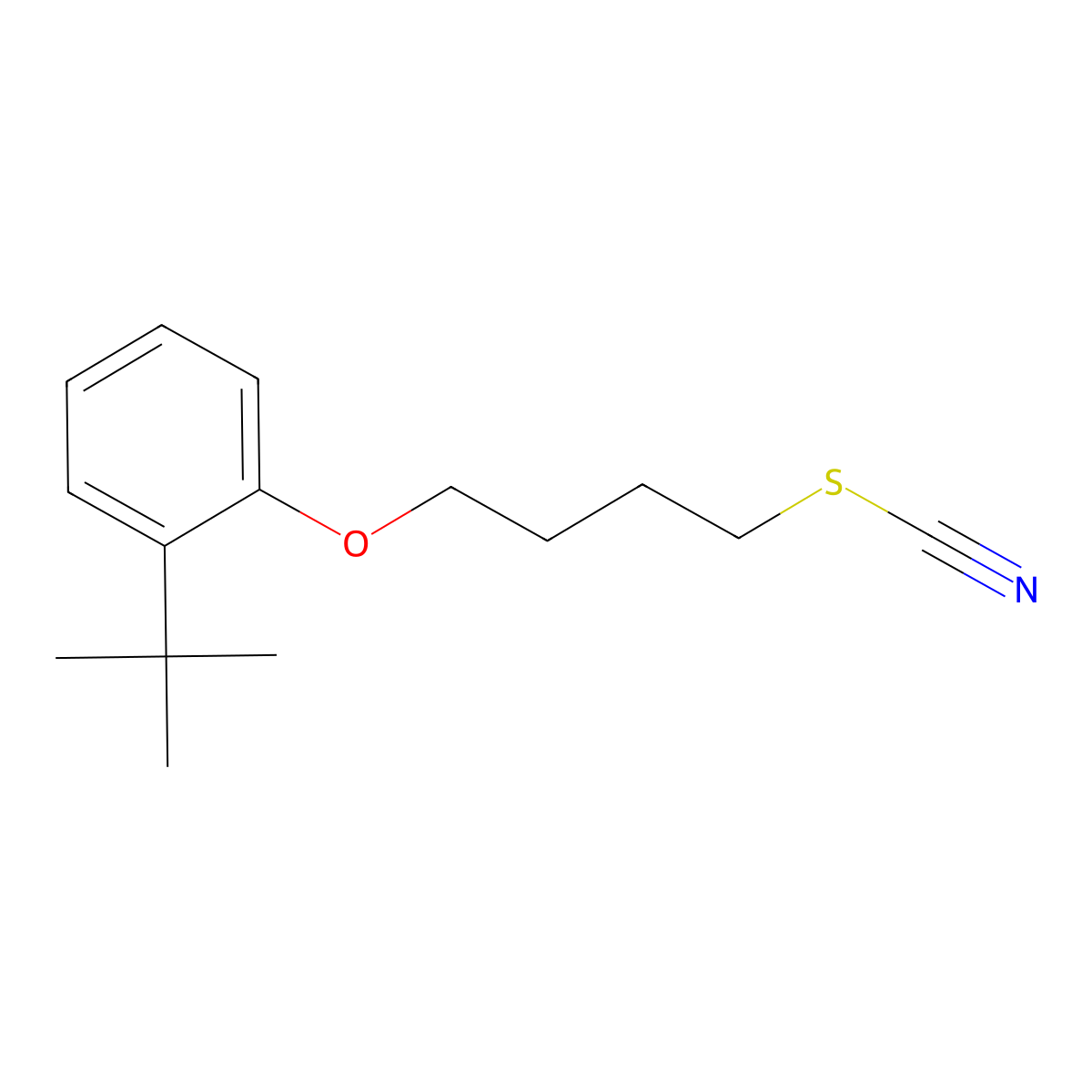 4-(2-Tert-butylphenoxy)butyl thiocyanate molecular structure, CAS 5362-15-2