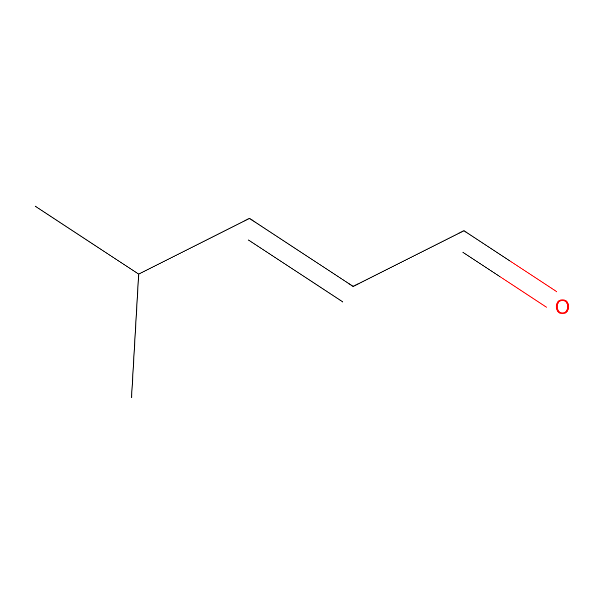 2-Pentenal, 4-methyl- molecular structure, CAS 5362-56-1
