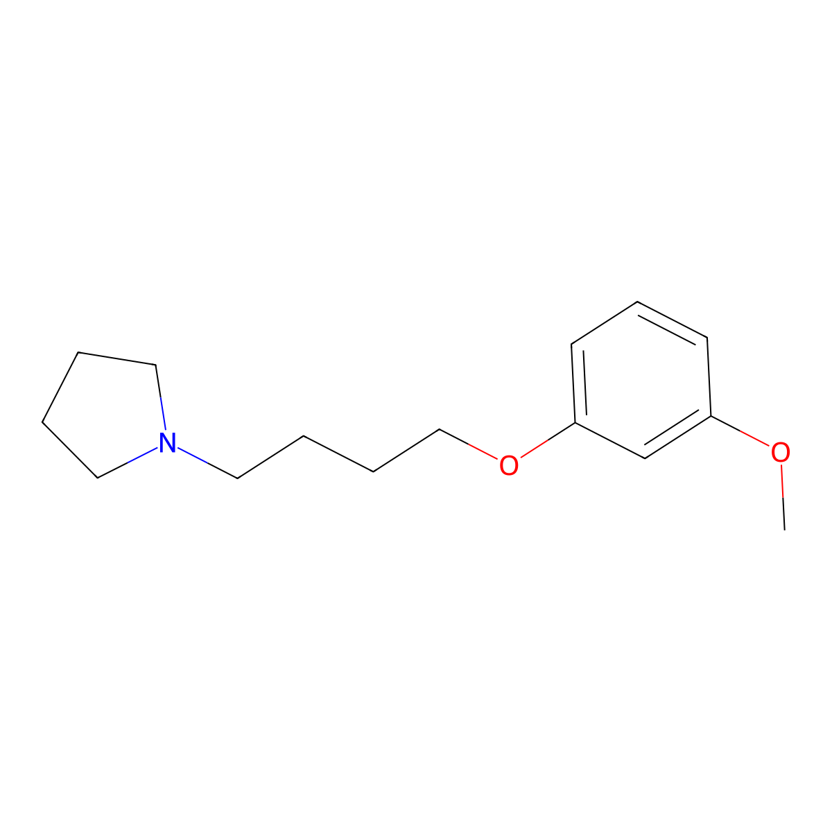 1-[4-(3-Methoxyphenoxy)butyl]pyrrolidine molecular structure, CAS 5362-98-1