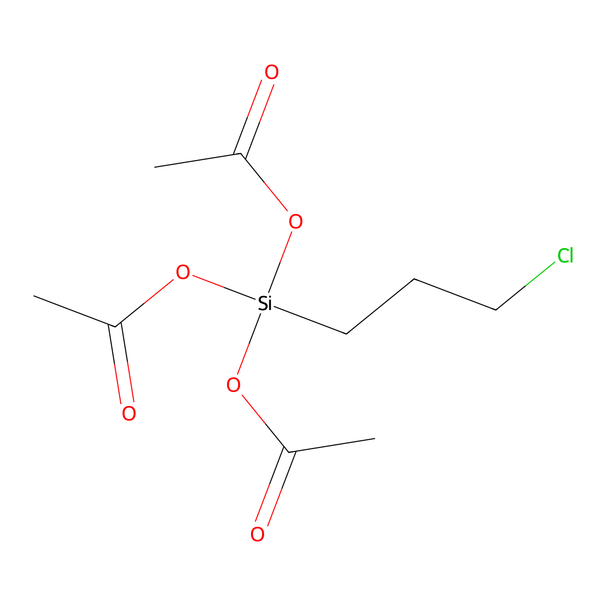 Triacetoxy(3-chloropropyl)silane molecular structure, CAS 53620-50-1