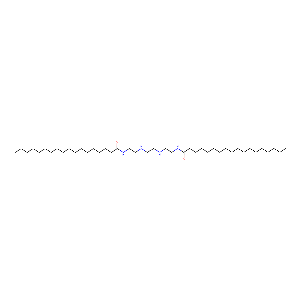 Octadecanamide, N,N'-(1,2-ethanediylbis(imino-2,1-ethanediyl))bis- molecular structure, CAS 53620-54-5