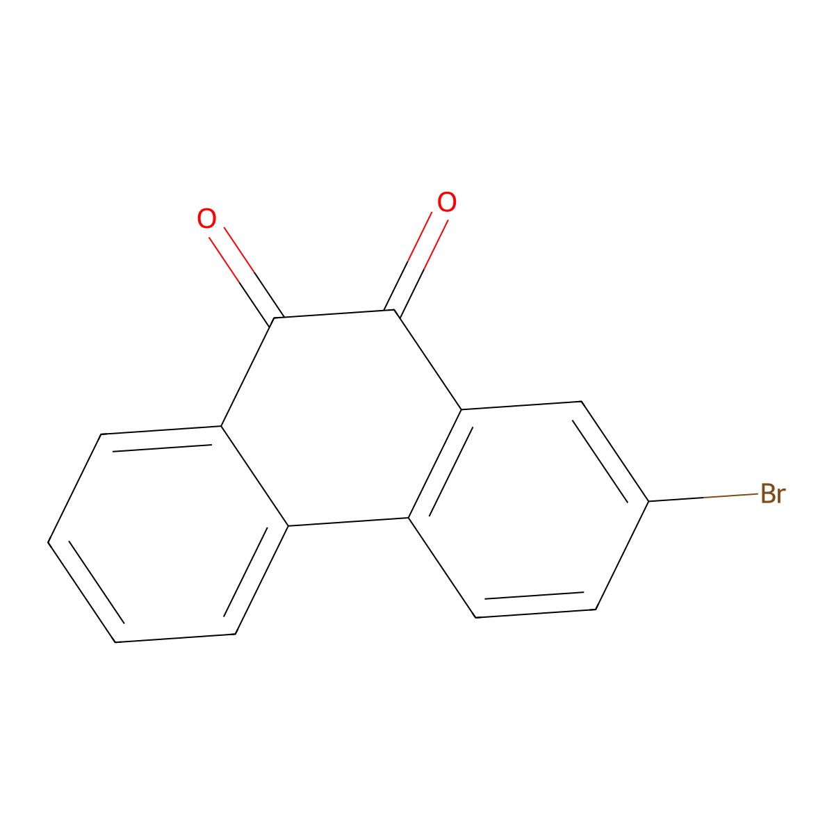 2-Bromophenanthrene-9,10-dione molecular structure, CAS 53622-33-6