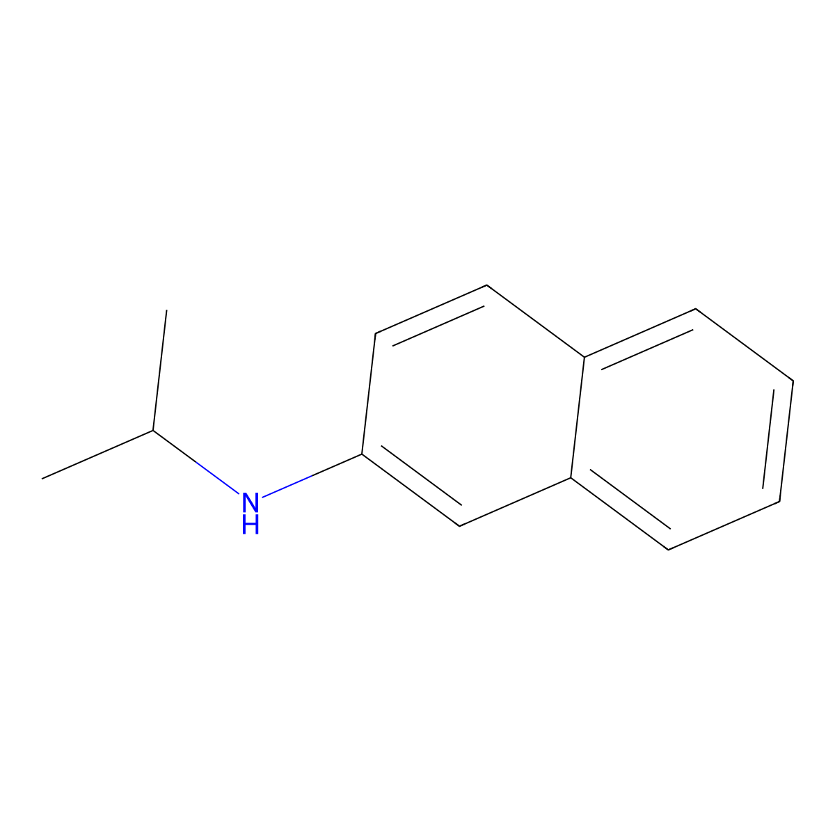 2-Naphthalenamine, N-(1-methylethyl)- molecular structure, CAS 53622-39-2