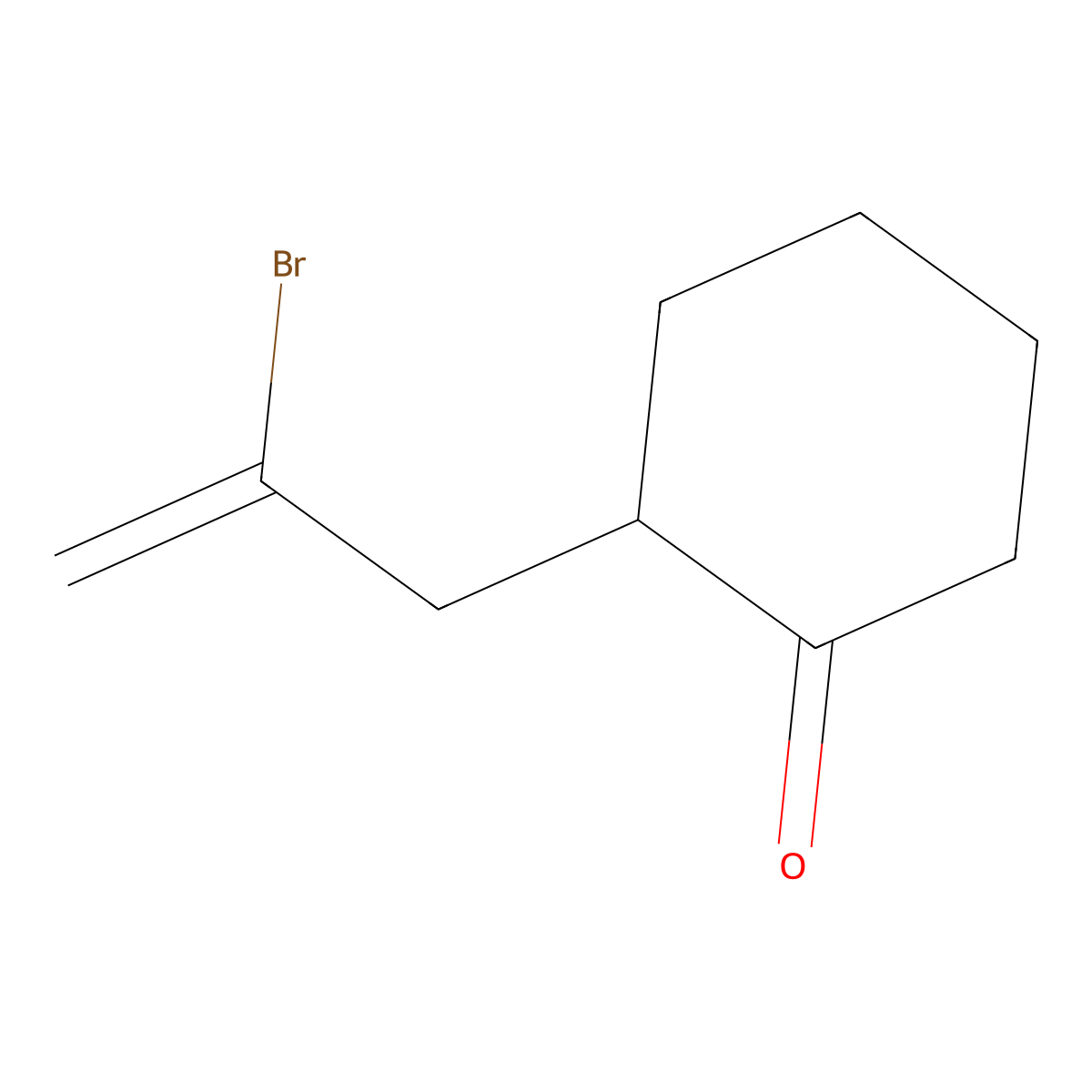 2-(2-Bromoprop-2-en-1-yl)cyclohexan-1-one molecular structure, CAS 53626-84-9