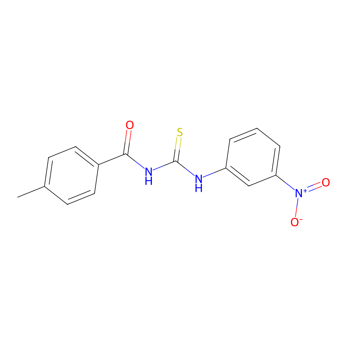 4-Methyl-n-[(3-nitrophenyl)carbamothioyl]benzamide molecular structure, CAS 5363-15-5