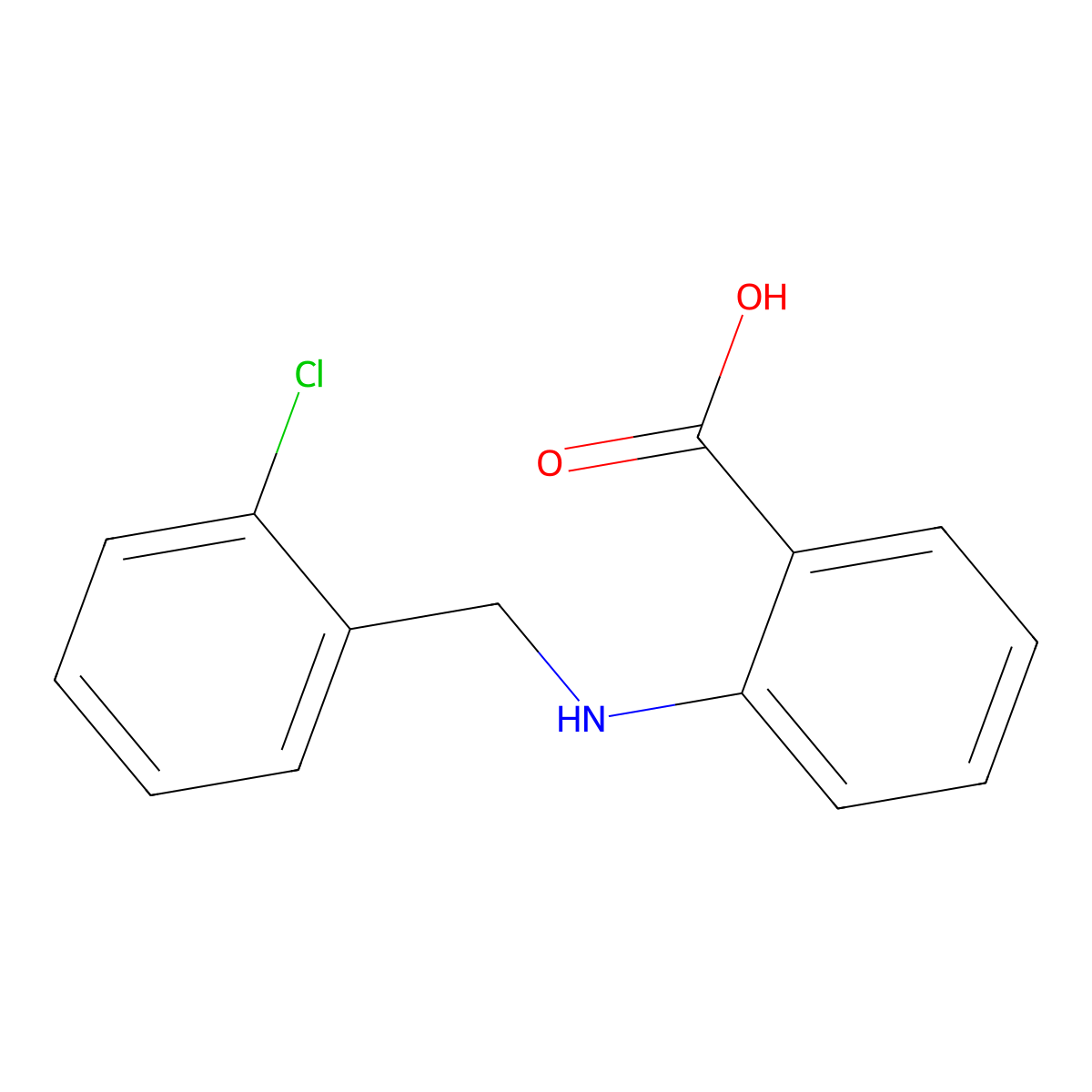 2-[(2-Chlorobenzyl)amino]benzoic acid molecular structure, CAS 5363-30-4