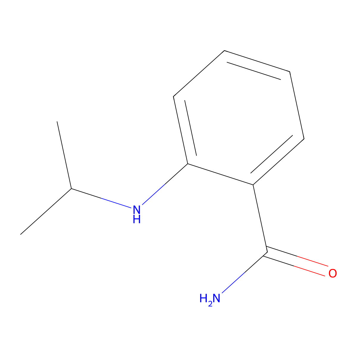 Benzamide, o-(isopropylamino)- molecular structure, CAS 5363-32-6