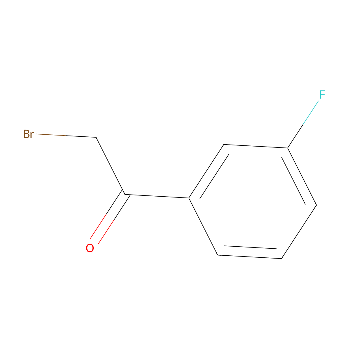 3-Fluorophenacyl bromide molecular structure, CAS 53631-18-8