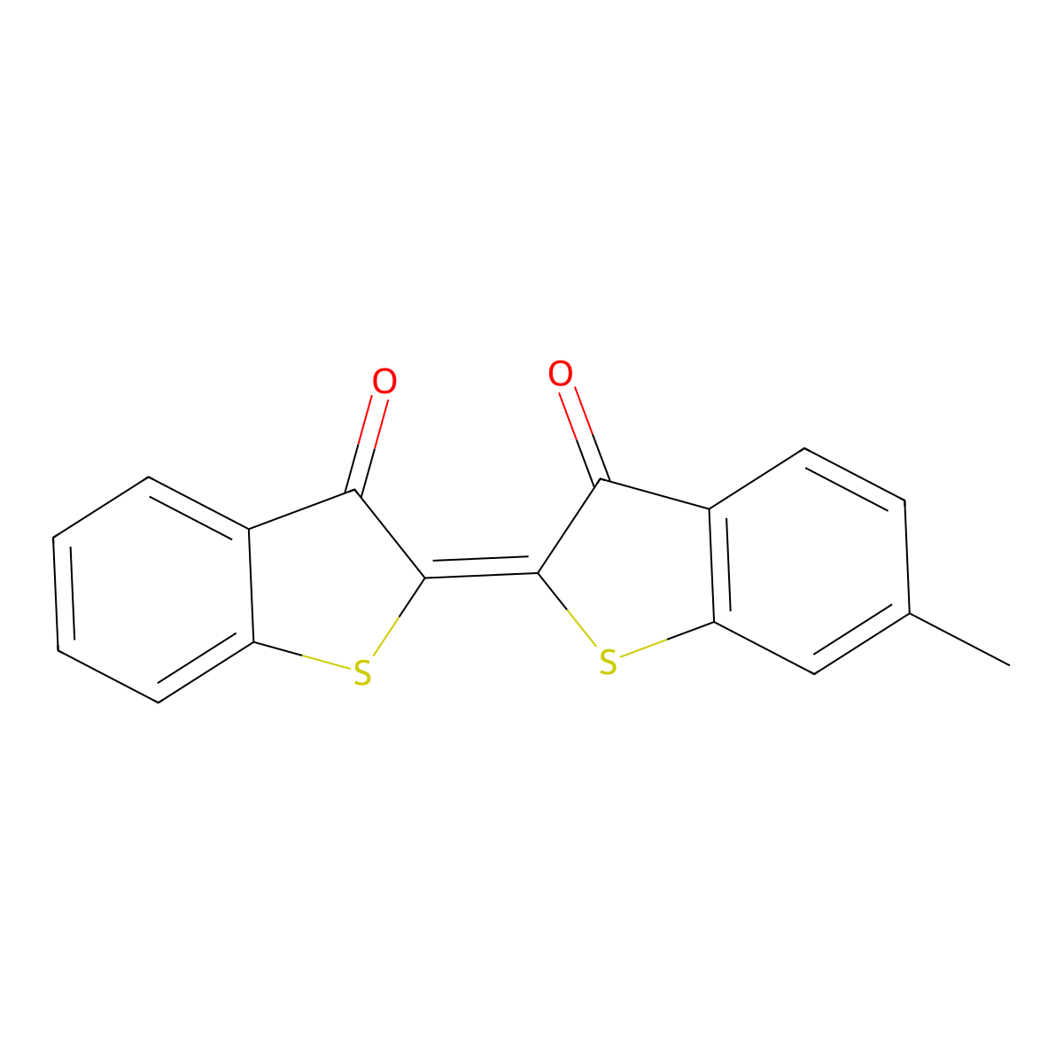 6-Methyl-2-(3-oxobenzo[b]thien-2(3H)-ylidene)benzo[b]thiophene-3(2H)-one molecular structure, CAS 53633-35-5