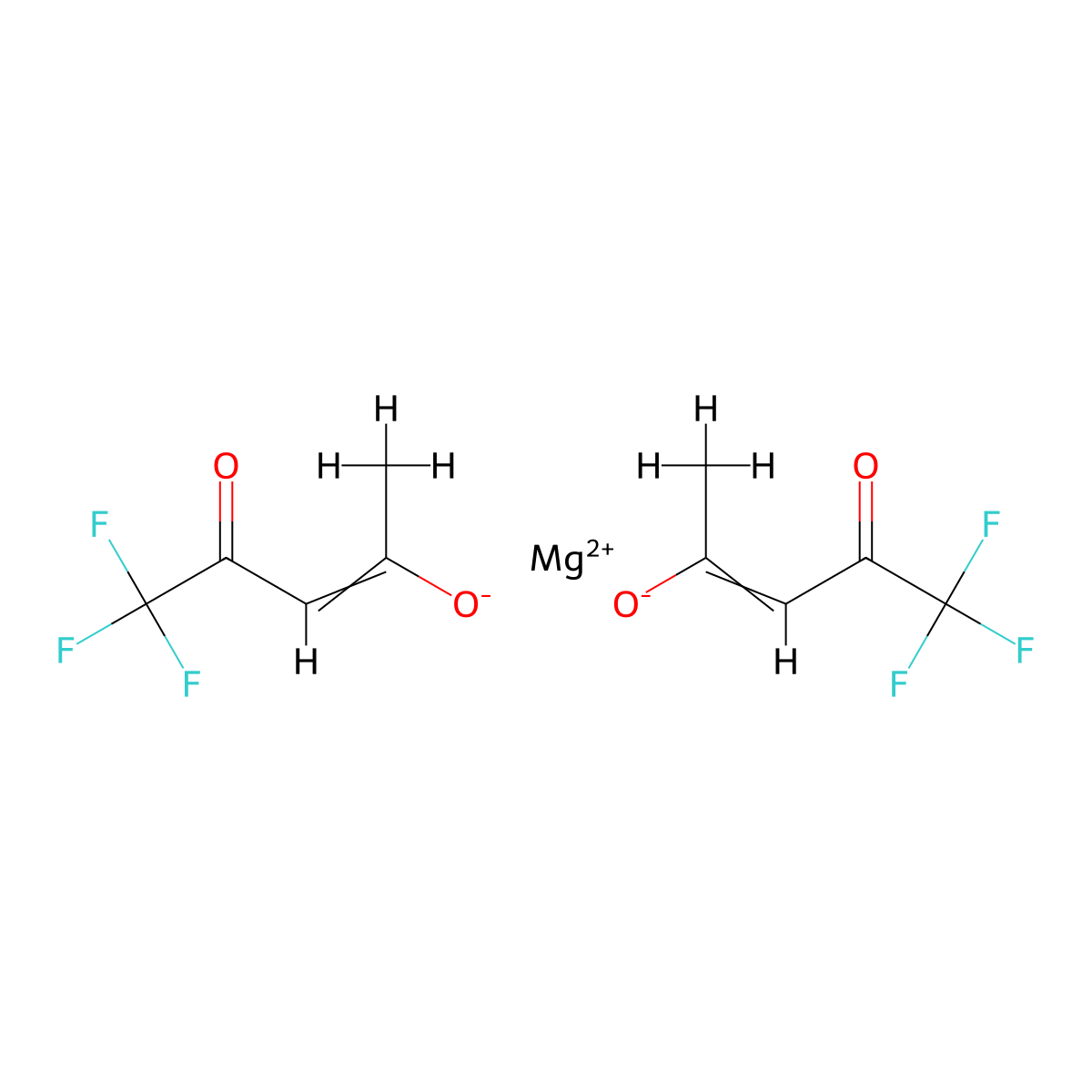 magnesium (Z)-5,5,5-trifluoro-4-oxopent-2-en-2-olate molecular structure, CAS 53633-79-7