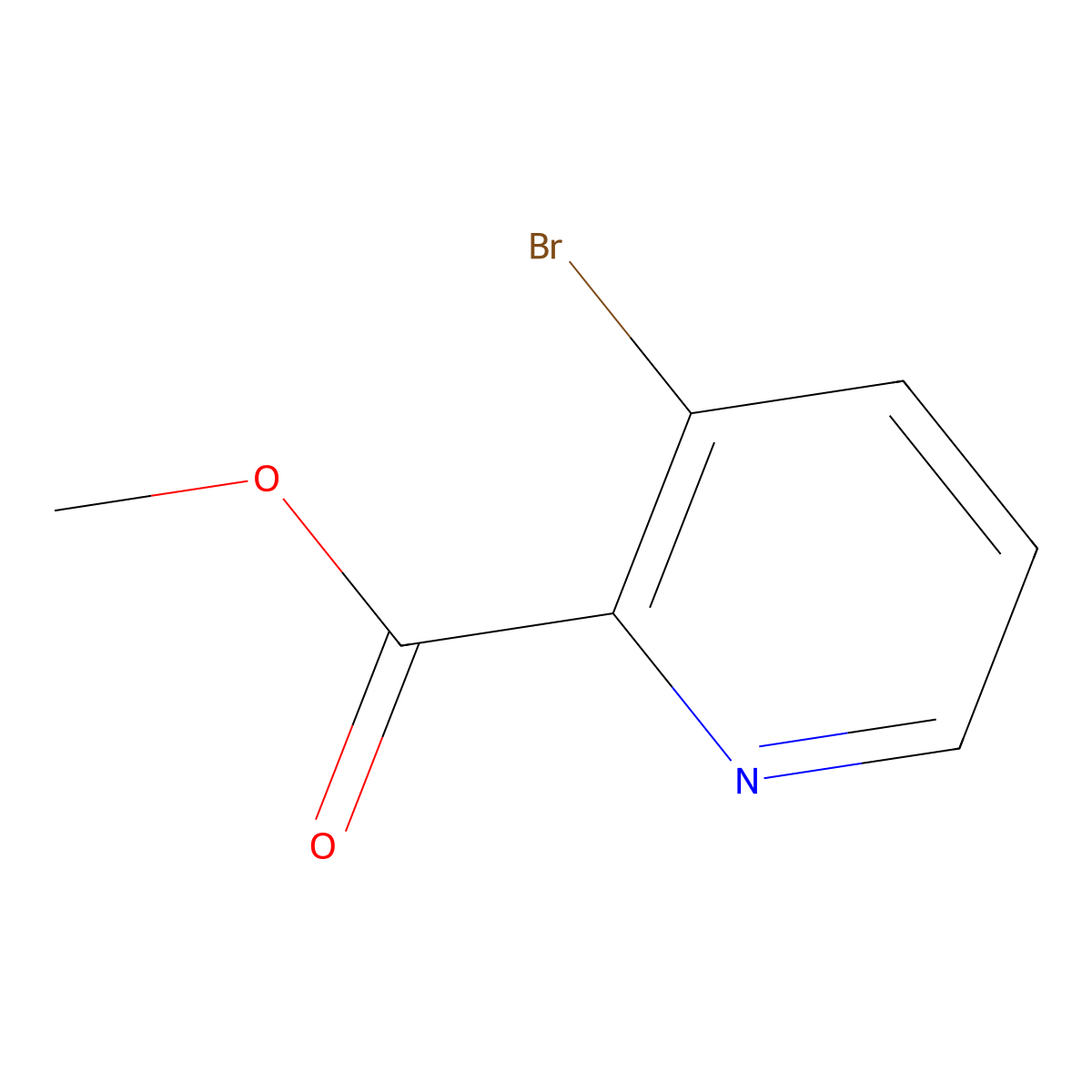 Methyl 3-bromo-2-pyridinecarboxylate molecular structure, CAS 53636-56-9
