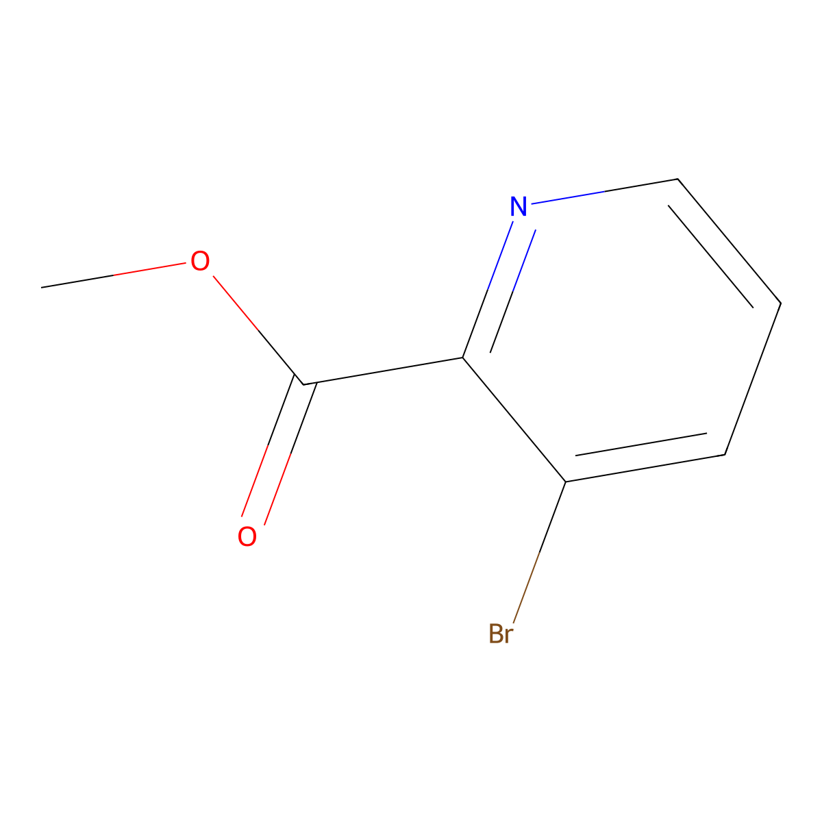 Methyl 3-bromo-2-pyridinecarboxylate molecular structure, CAS 53636-56-9