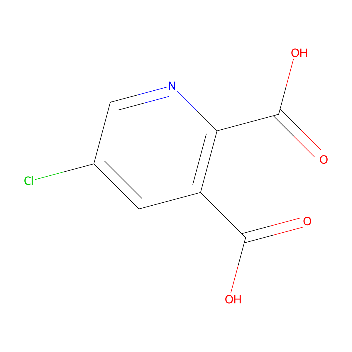 5-chloropyridine-2,3-dicarboxylic Acid molecular structure, CAS 53636-66-1