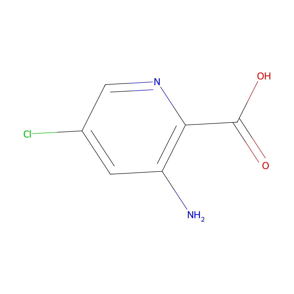 3-Amino-5-chloropicolinic acid molecular structure, CAS 53636-68-3