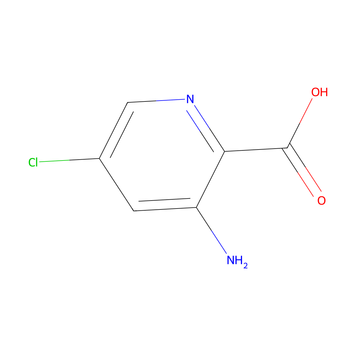 3-Amino-5-chloropicolinic acid molecular structure, CAS 53636-68-3