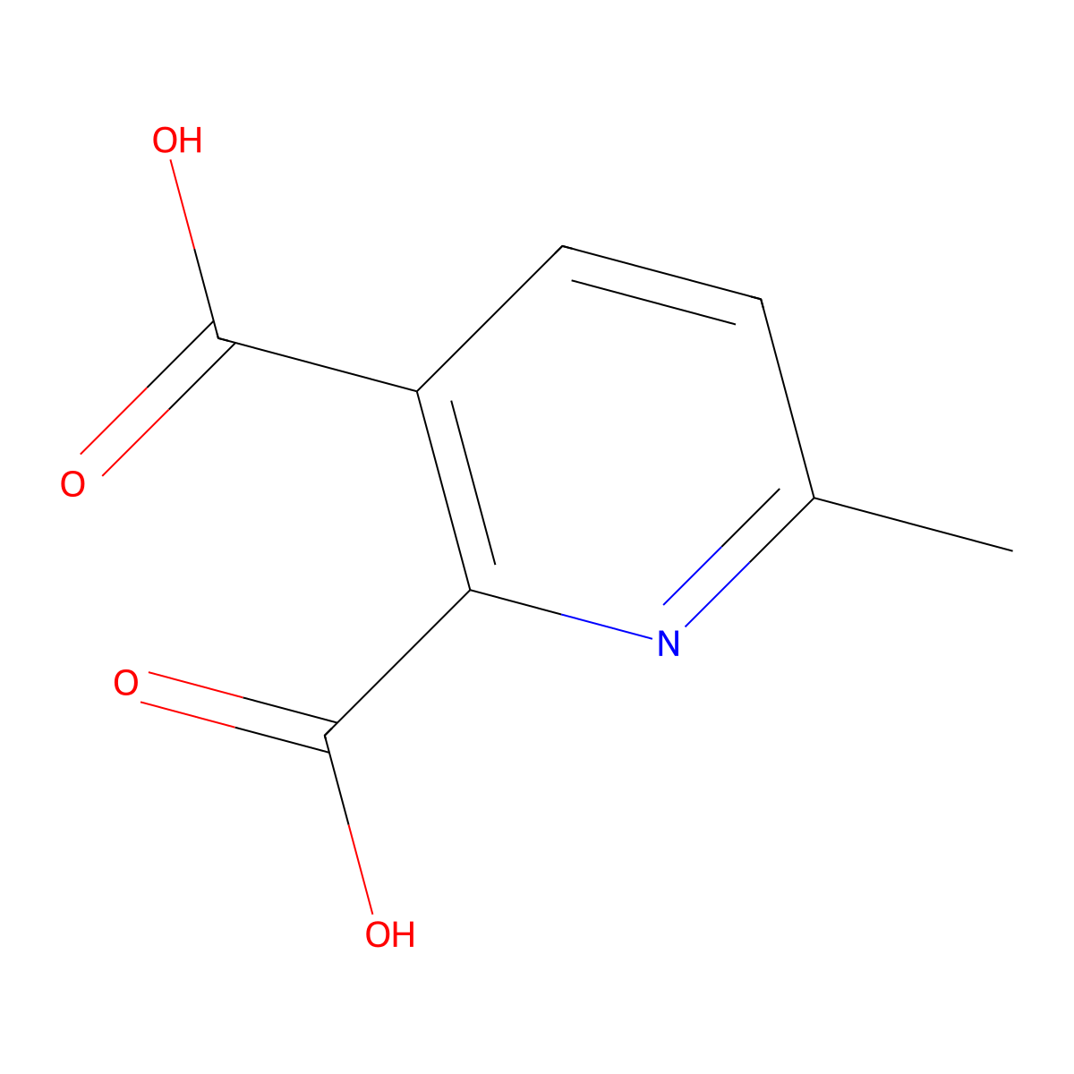 6-Methylpyridine-2,3-dicarboxylic acid molecular structure, CAS 53636-70-7