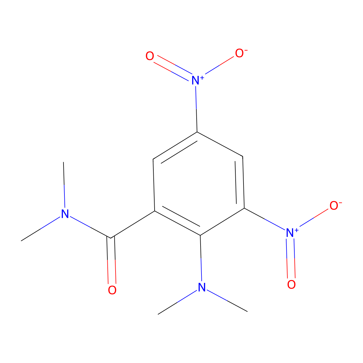 2-(Dimethylamino)-N,N-dimethyl-3,5-dinitrobenzamide molecular structure, CAS 53639-28-4