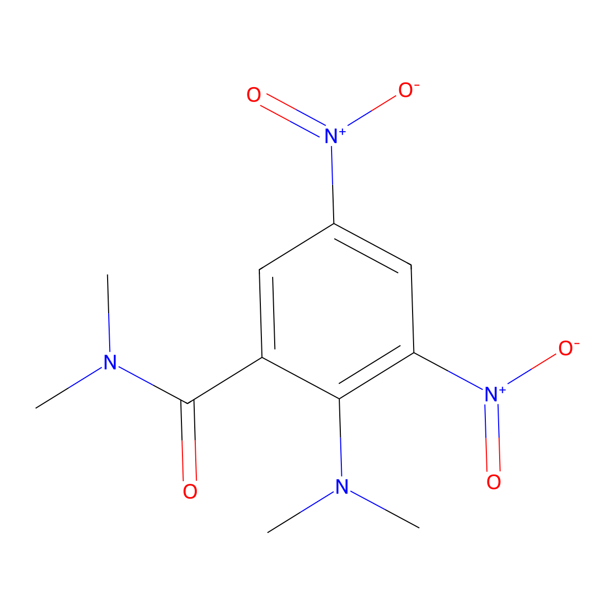 2-(Dimethylamino)-N,N-dimethyl-3,5-dinitrobenzamide molecular structure, CAS 53639-28-4
