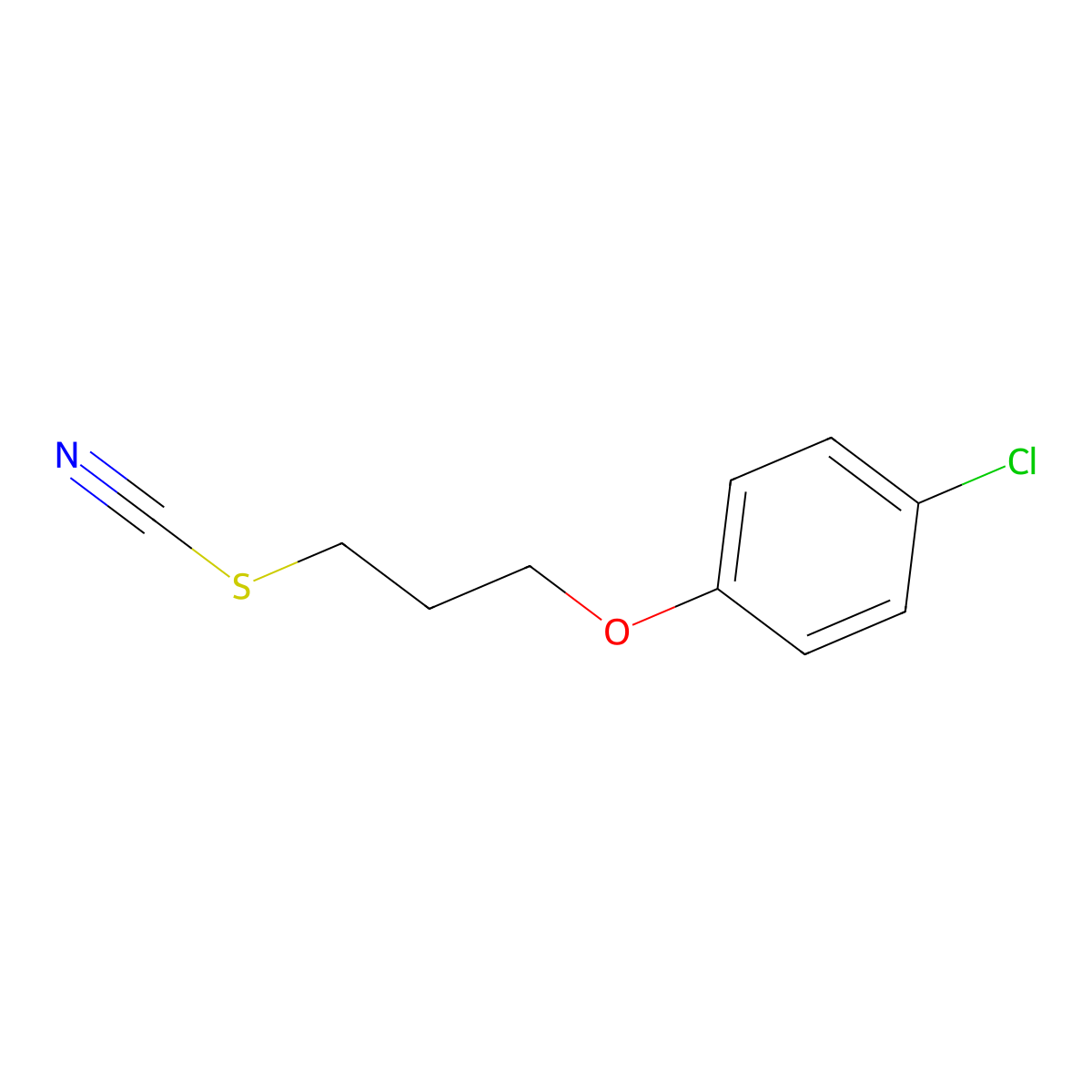 3-(4-Chlorophenoxy)propyl thiocyanate molecular structure, CAS 5364-66-9