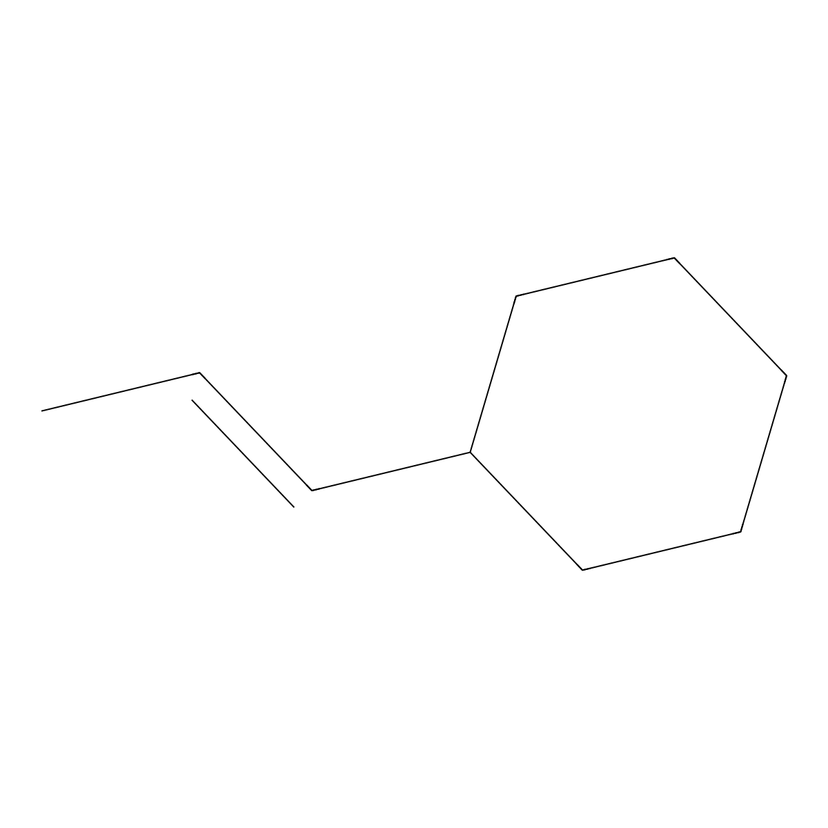 (Prop-1-en-1-yl)cyclohexane molecular structure, CAS 5364-83-0