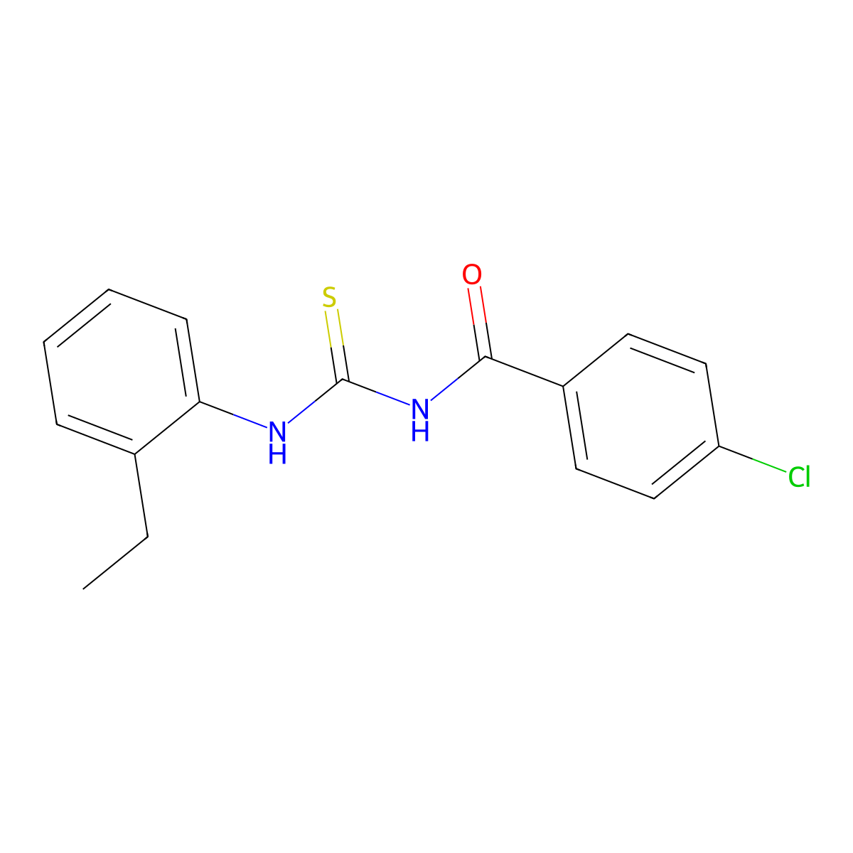 4-Chloro-n-[(2-ethylphenyl)carbamothioyl]benzamide molecular structure, CAS 5364-94-3