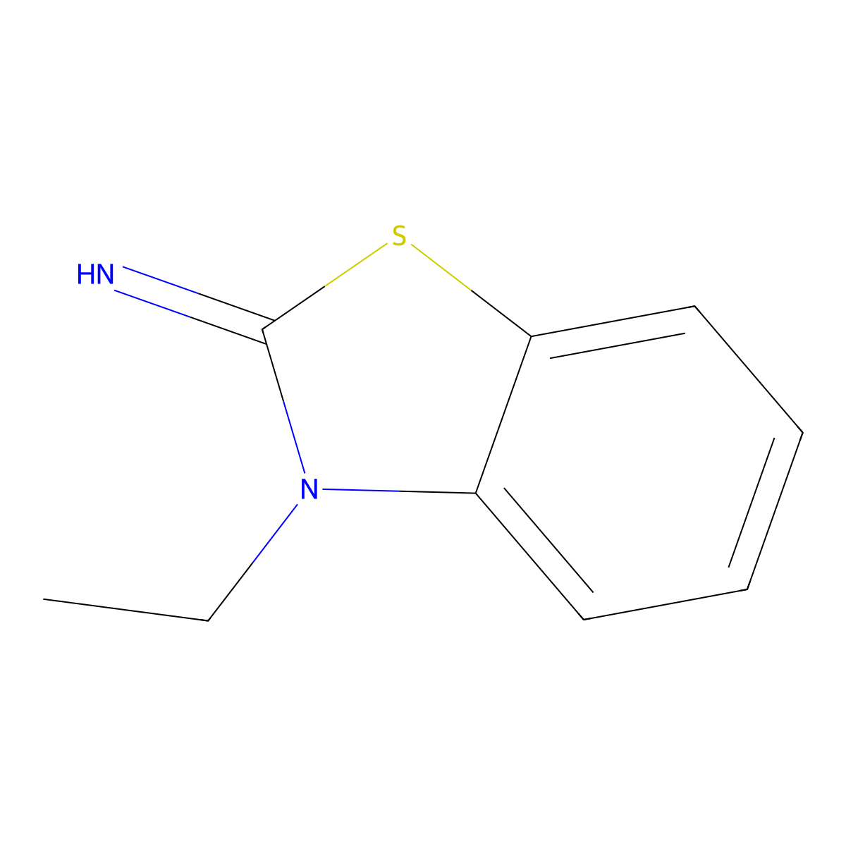3-ethylbenzo[d]thiazol-2(3H)-imine molecular structure, CAS 53641-17-1