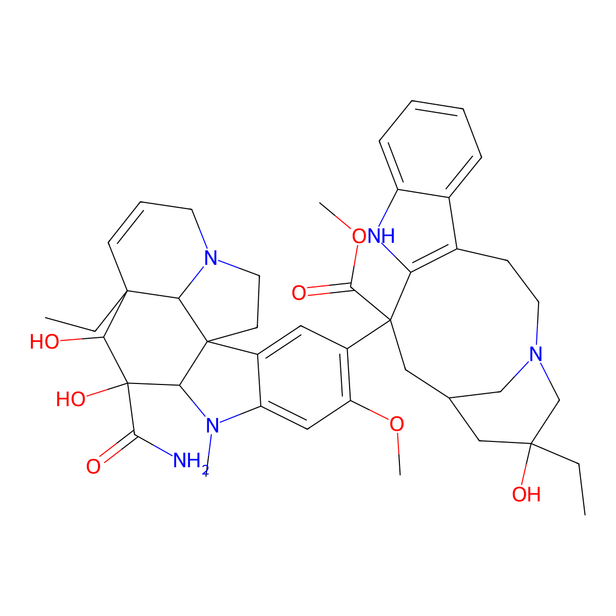Vindesine molecular structure, CAS 53643-48-4