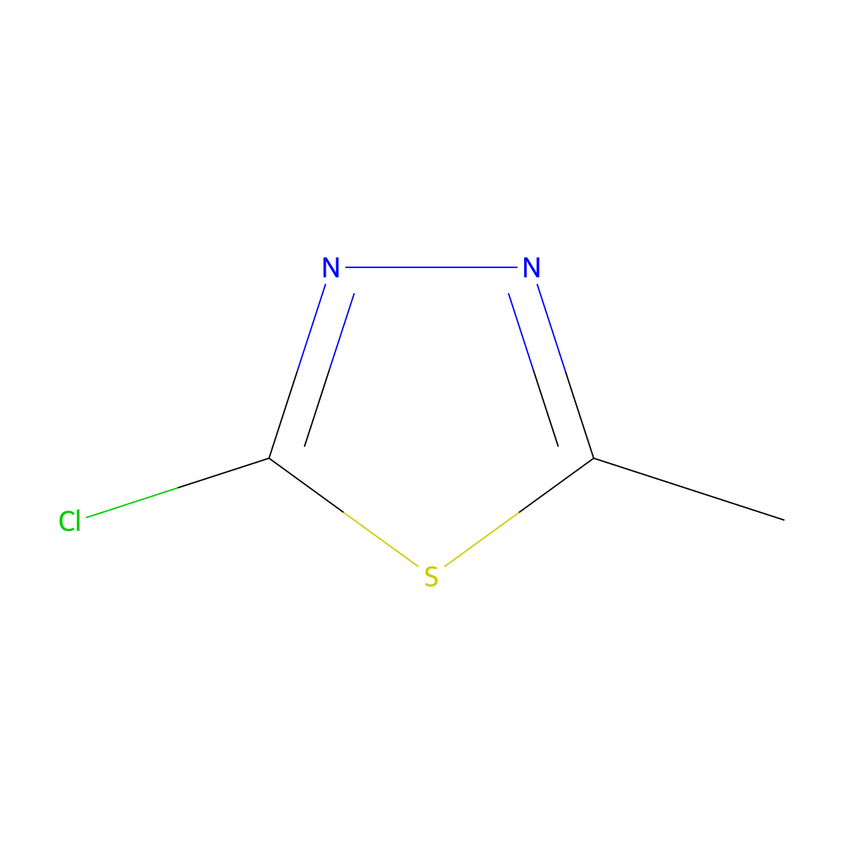 2-Chloro-5-methyl-1,3,4-thiadiazole molecular structure, CAS 53645-94-6