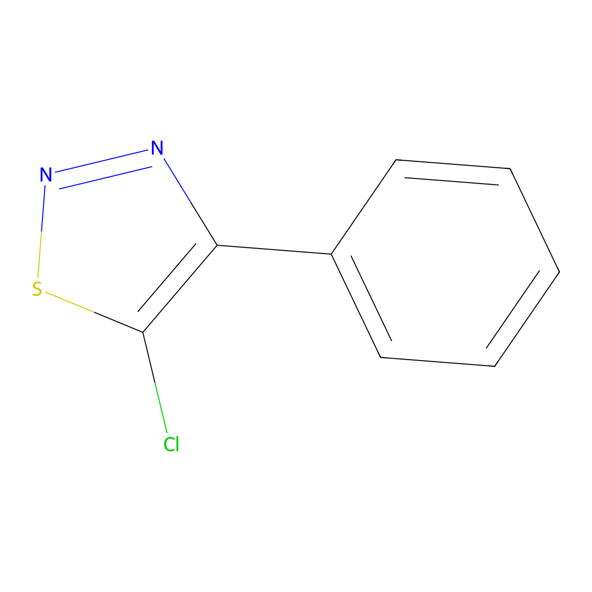 5-Chloro-4-phenyl-1,2,3-thiadiazole molecular structure, CAS 53646-00-7
