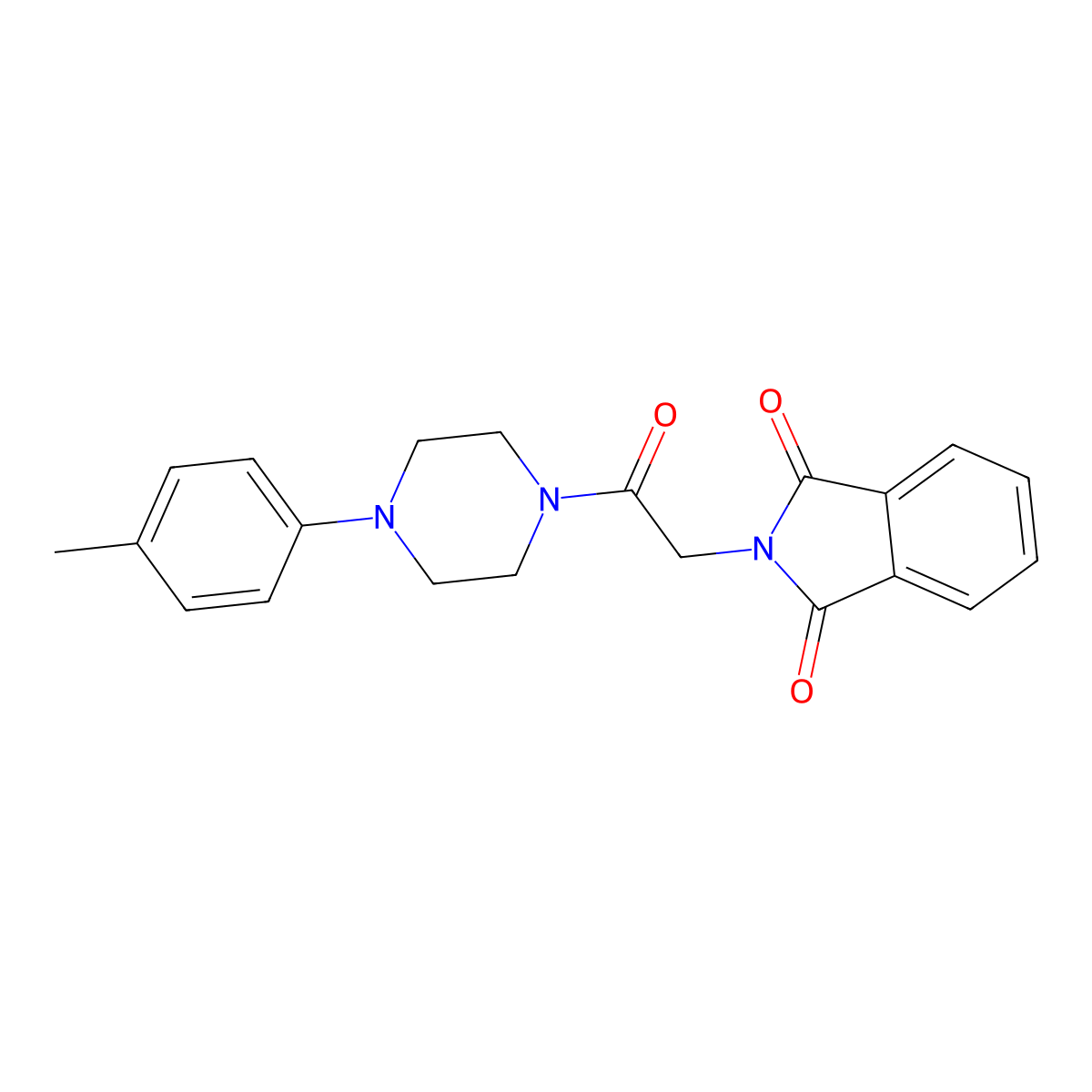 2-[2-Oxo-2-(4-p-tolyl-piperazin-1-yl)-ethyl]-isoindole-1,3-dione molecular structure, CAS 53646-59-6