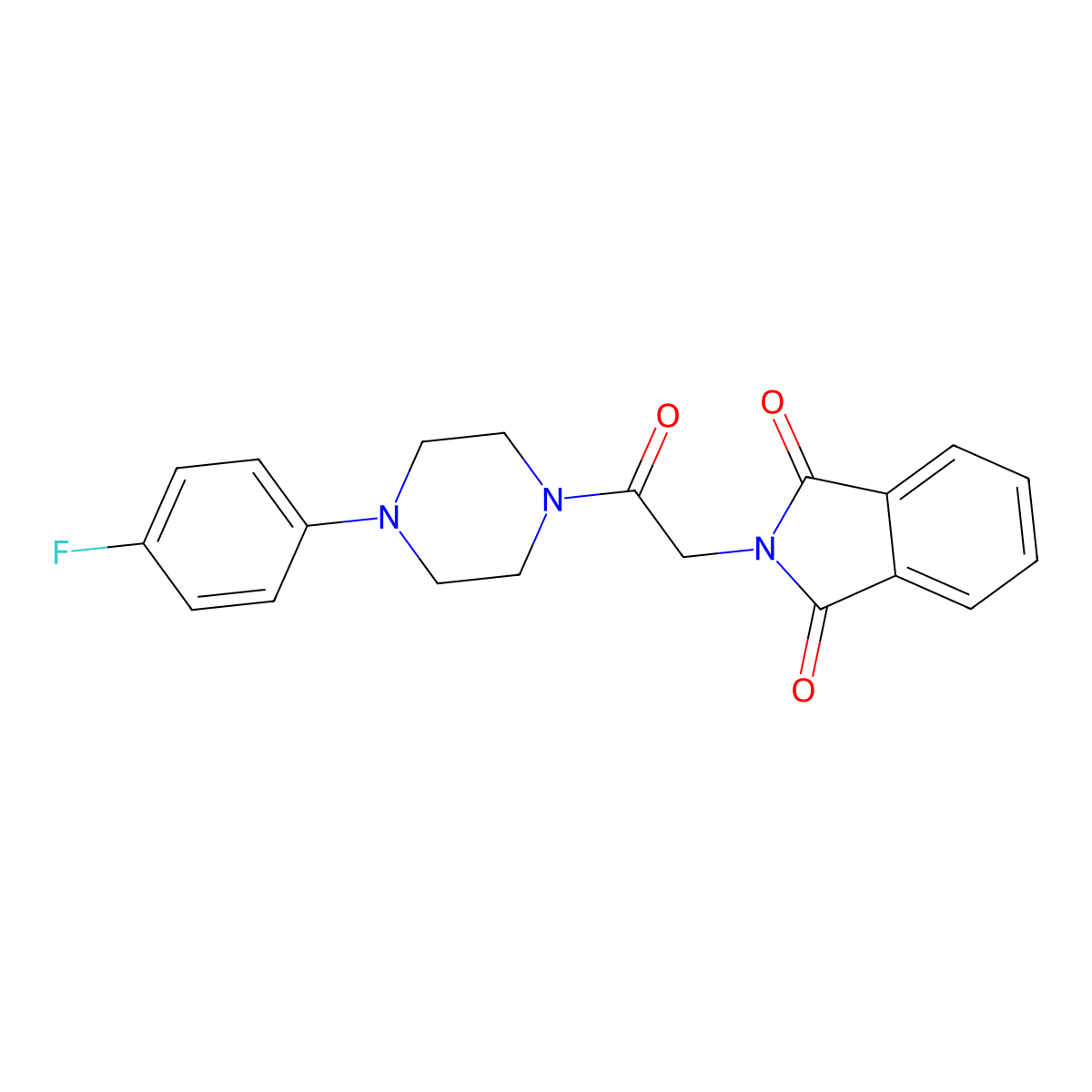 2-{2-[4-(4-fluorophenyl)piperazin-1-yl]-2-oxoethyl}-1H-isoindole-1,3(2H)-dione molecular structure, CAS 53646-64-3
